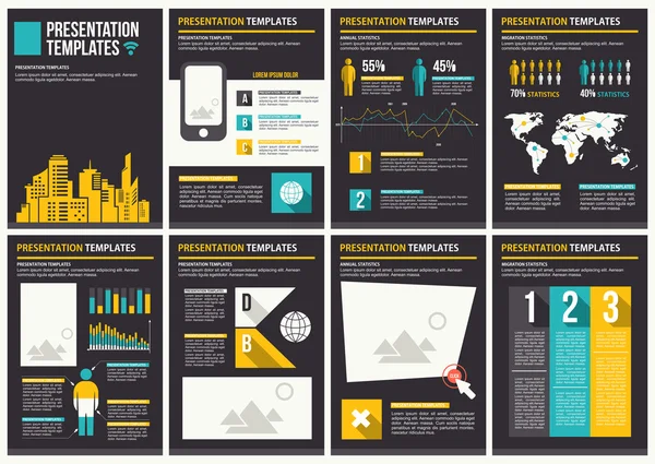 Multicolor presentatiesjabloon — Stockvector