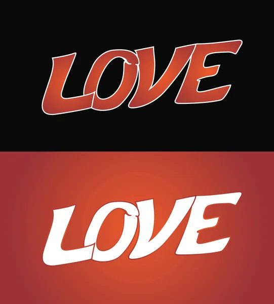 "Love "teckensnittstyp — Stock vektor