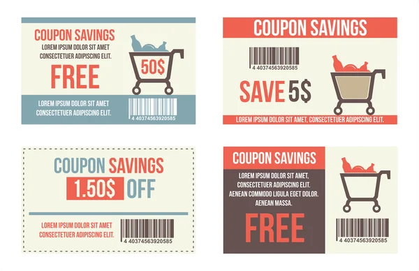 Coupon sale template. — Stock Vector