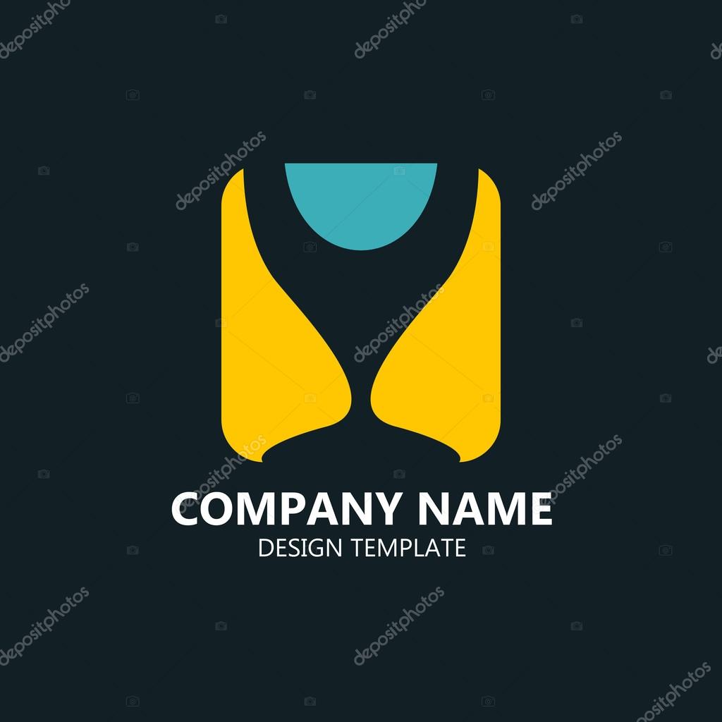 Cocktail abstract logo vector design template.