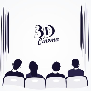 Sinema seyirci arkadan görünüm