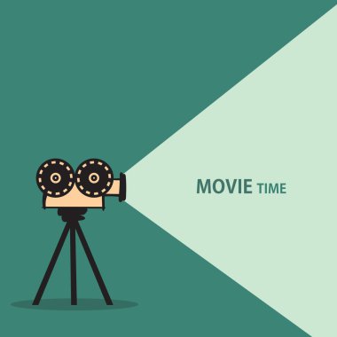 Arka plan ile film projektör