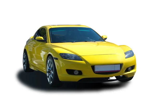 Gele sportwagen — Stockfoto