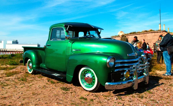 Classic green Chevy pickup truck Royalty Free Stock Photos