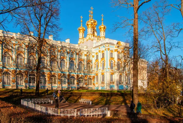 Catherine Palace Park Tsarskoe Selo Pushkin San Petersburgo Rusia Nivember —  Fotos de Stock