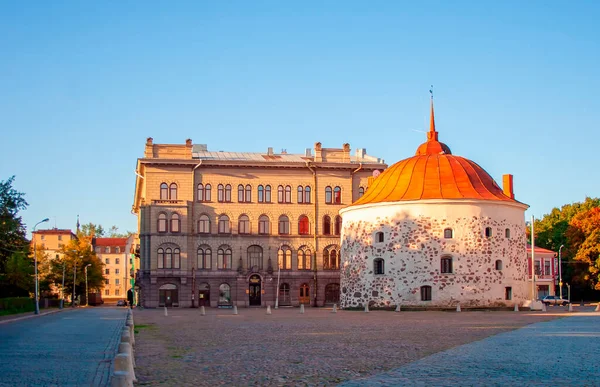 Okrągła Wieża Vyborg Rynek Rosja Zabytkowe Fortyfikacje Xvi Wieku — Zdjęcie stockowe