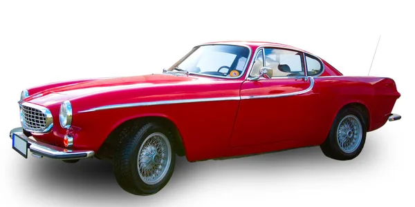 Légendaire Voiture Sport Suédoise Volvo P1800 Isolé Sur Fond Blanc — Photo