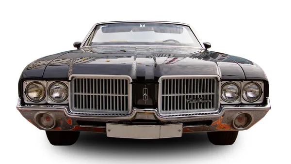 1972 Роскошный Американский Oldtimer Кабриолет Oldsmobile Cutlass Supreme Изолирован Белом — стоковое фото