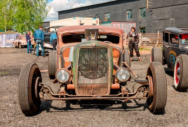 Sankt Petersburg Maj 2021 Specialanpassad Klassisk Hotrod Som Visas Sankt — Stockfoto