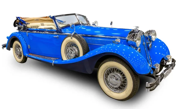 Rare Vintage German Horch 853A Sport Cabriolet 1937 Ізольований Білому — стокове фото