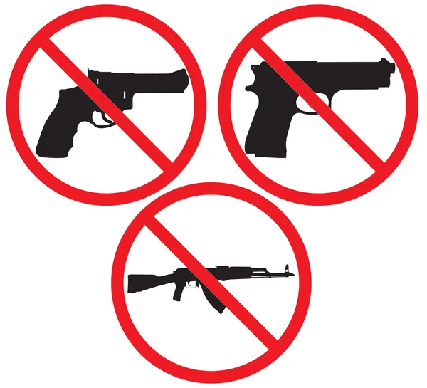 Ingen pistol tecken — Stock vektor