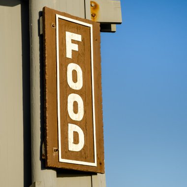 Ahşap gıda işareti 
