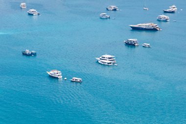 Havadan görünümü deniz araçları grup