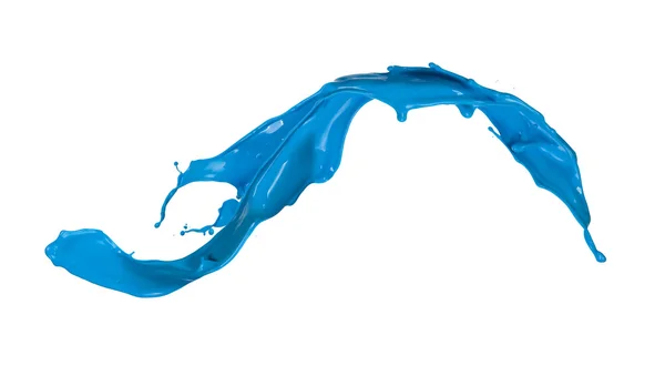 Blue paint splash, isolated on white background — Stock Photo, Image