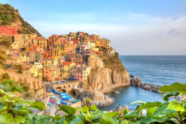 Eski köy Manarola, İtalya kıyılarında