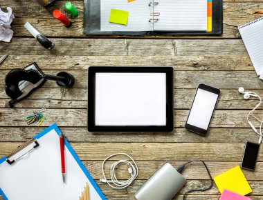 Boş ekran tablet hipster Office