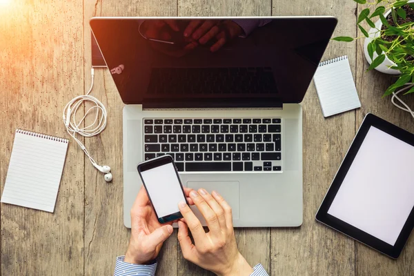 Close-up of businessman working in office — Stock Photo, Image