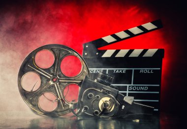 Retro film üretim aksesuarları natürmort
