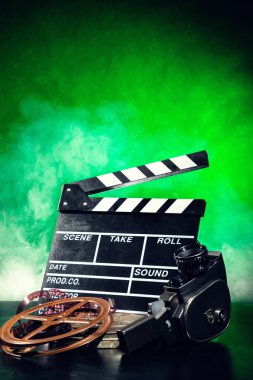 Retro film üretim aksesuarları natürmort