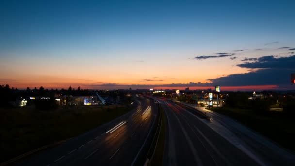 时间流逝的高速公路 — 图库视频影像