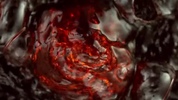 Mișcarea Super Lentă Vinului Roșu Bule Filmat Camera Cinema Mare — Videoclip de stoc