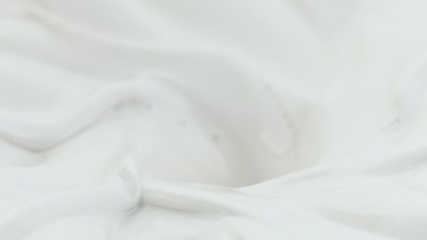 Супер Медленное Движение Смешивания Сливок Молока Деталях Снято Камеру Высокоскоростного — стоковое видео