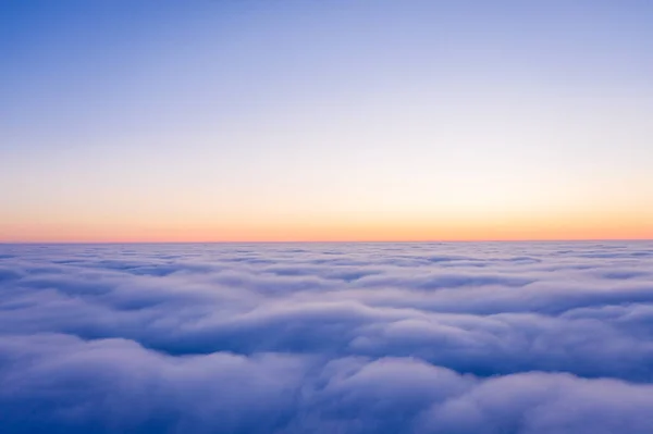 Аріал Вид Літака Схід Сонця Небо Красивий Хмарний Панорамний Вид — стокове фото