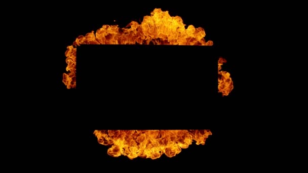 Super Slow Motion Telaio Antincendio Isolato Sfondo Nero Girato Cinepresa — Video Stock