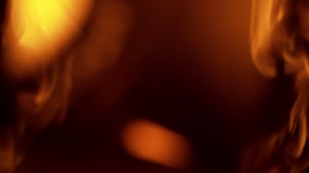 Сверхмедленное Движение Пламени Изолированное Черном Фоне Съемка Высокой Скорости Камеры — стоковое видео