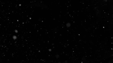 Siyah zemine düşen yapay karın süper yavaş çekimi. Yüksek hızlı sinema kamerası, 1000fps.