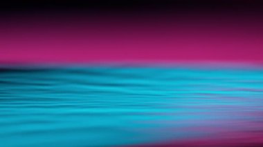 Neon ışıklarıyla aydınlatılan su dalgalarının süper yavaş akımı. Çok hızlı bir kamerayla çekildi, 1000 fps..