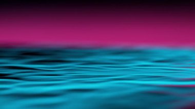 Neon ışıklarıyla aydınlatılan su kaplamasının süper yavaş çekimi. Çok hızlı bir kamerayla çekildi, 1000 fps..