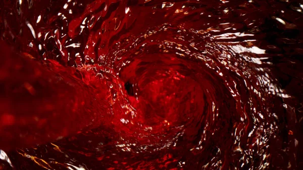 红葡萄酒的螺旋形 混合液体的概念 — 图库照片