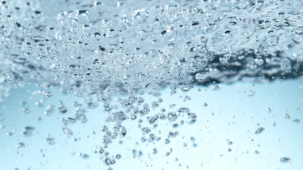 Detail Waving Water Bubbles Closeup Abstract Aqua Background — Stock Photo, Image