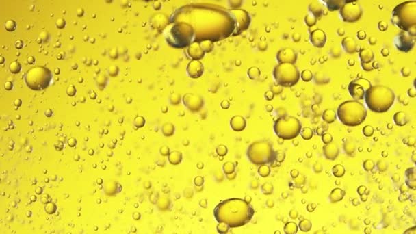 Super Zpomalený Pohyb Tekoucích Olejových Bublin Vodě 1000 Fps Natočeno — Stock video