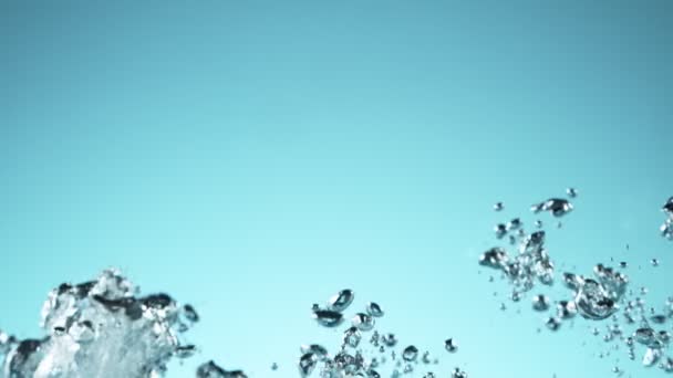 Super Slow Motion Bubbling Water Detail Filmed High Speed Cinema — Stock Video
