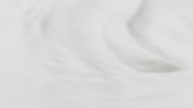 Makro çekimde süt sıvısı sallamak çok yavaş bir hareket. Yüksek hızlı sinema kamerası, 1000fps.