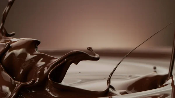 Splash Ondulé Chocolat Chaud Fond Doux Abstrait — Photo