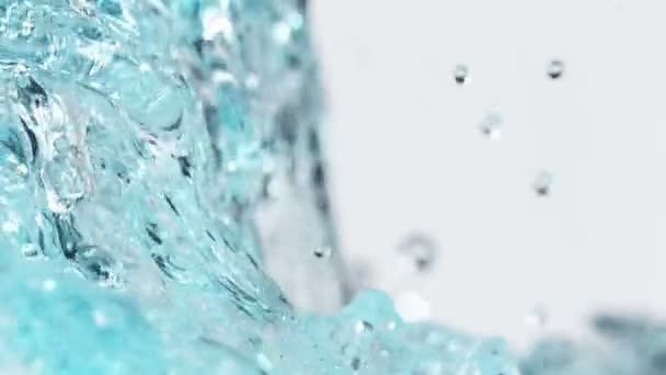 Супер Медленное Движение Брызг Воды Крупным Планом Снято Камеру Высокоскоростного — стоковое видео