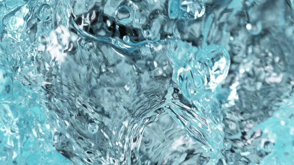 水スプラッシュの詳細 抽象的な純水の背景のクローズアップ — ストック写真