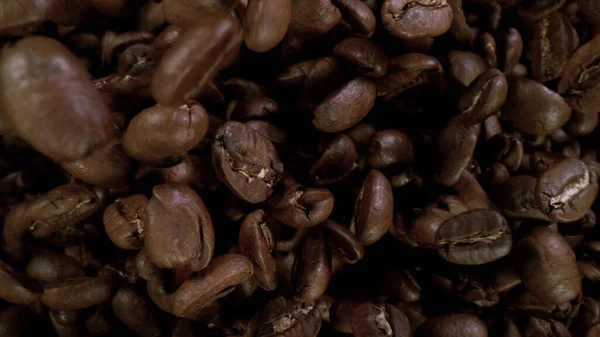 Granos Café Tostados Volando Aire Congelar Movimiento —  Fotos de Stock