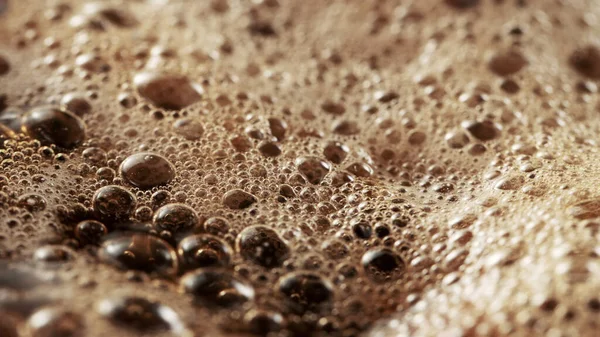Makroaufnahme Eines Schäumenden Kaffeegetränks Hintergrund Abstrakter Getränke — Stockfoto