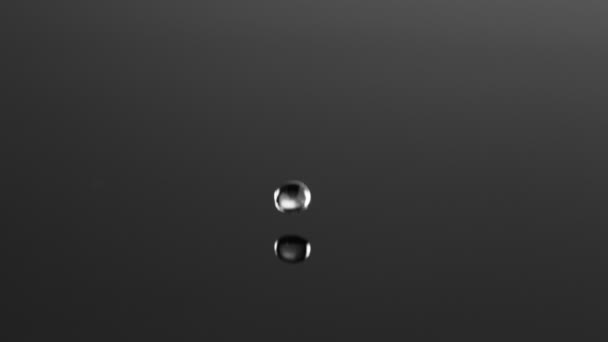 Super Slow Motion Dripping Water Drop Filmed Macro Lens Filmed — Stock Video