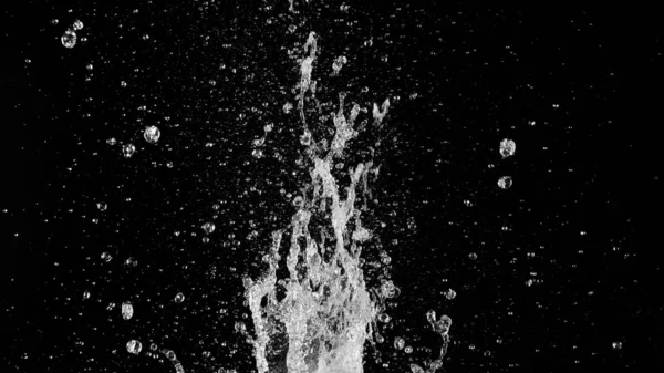 Замораживание Движения Брызг Воды Изолировано Черном Фоне — стоковое фото