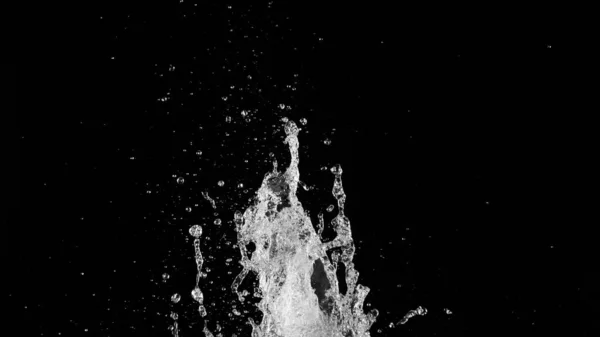 Înghețați Mișcarea Stropirii Apă Izolată Fundal Negru — Fotografie, imagine de stoc