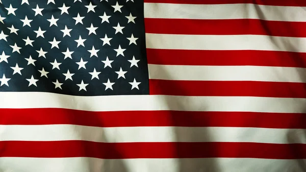 Гранд Американський Прапор Махає Крупним Планом Державний Символ Фон Національних — стокове фото