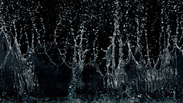 Абстрактные Брызги Воды Изолированы Черном Фоне Замораживание Движения — стоковое фото