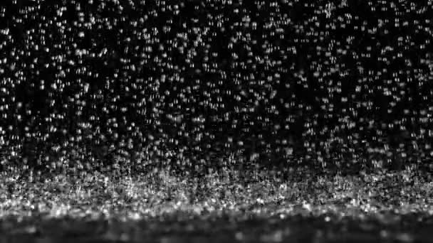 Superzeitlupe Von Dunklen Wassertropfen Detail Gefilmt Mit High Speed Kinokamera — Stockvideo