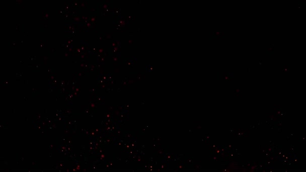 Сверхмедленное Движение Огня Искры Изолированы Черном Фоне Съемка Высокой Скорости — стоковое видео