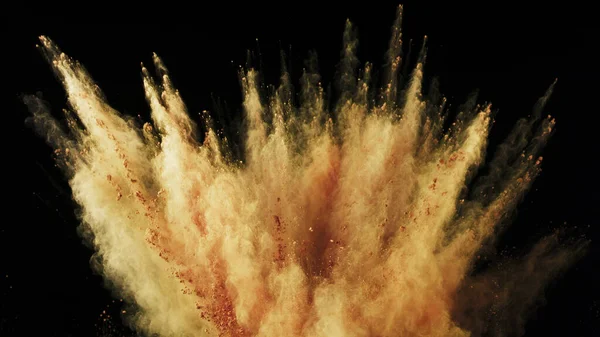 Frys Rörelse Färgat Pulver Explosion Isolerad Svart Bakgrund — Stockfoto
